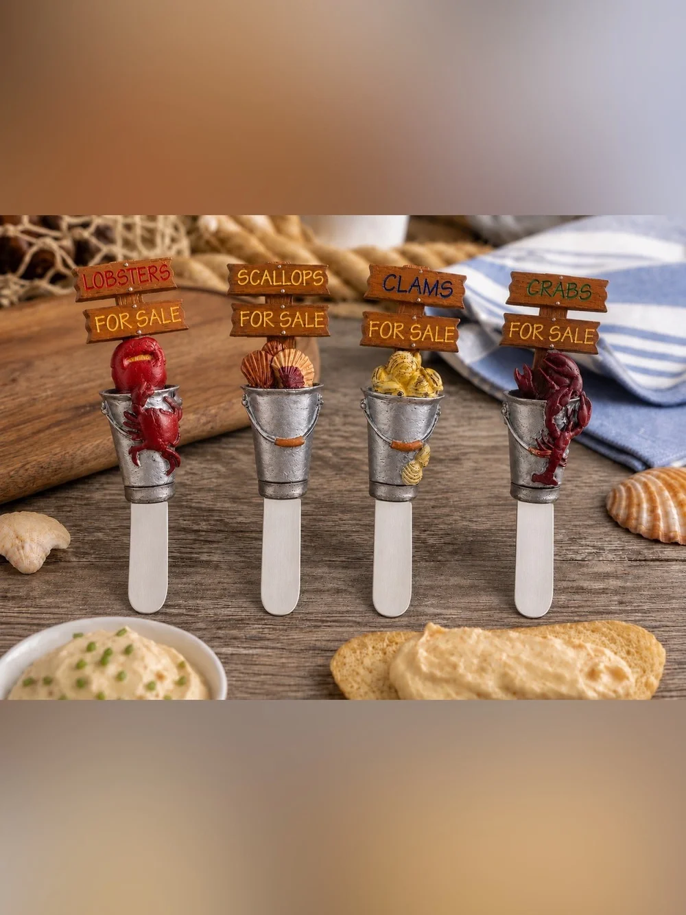 Clam Bake Cheese Spreader Set NWT